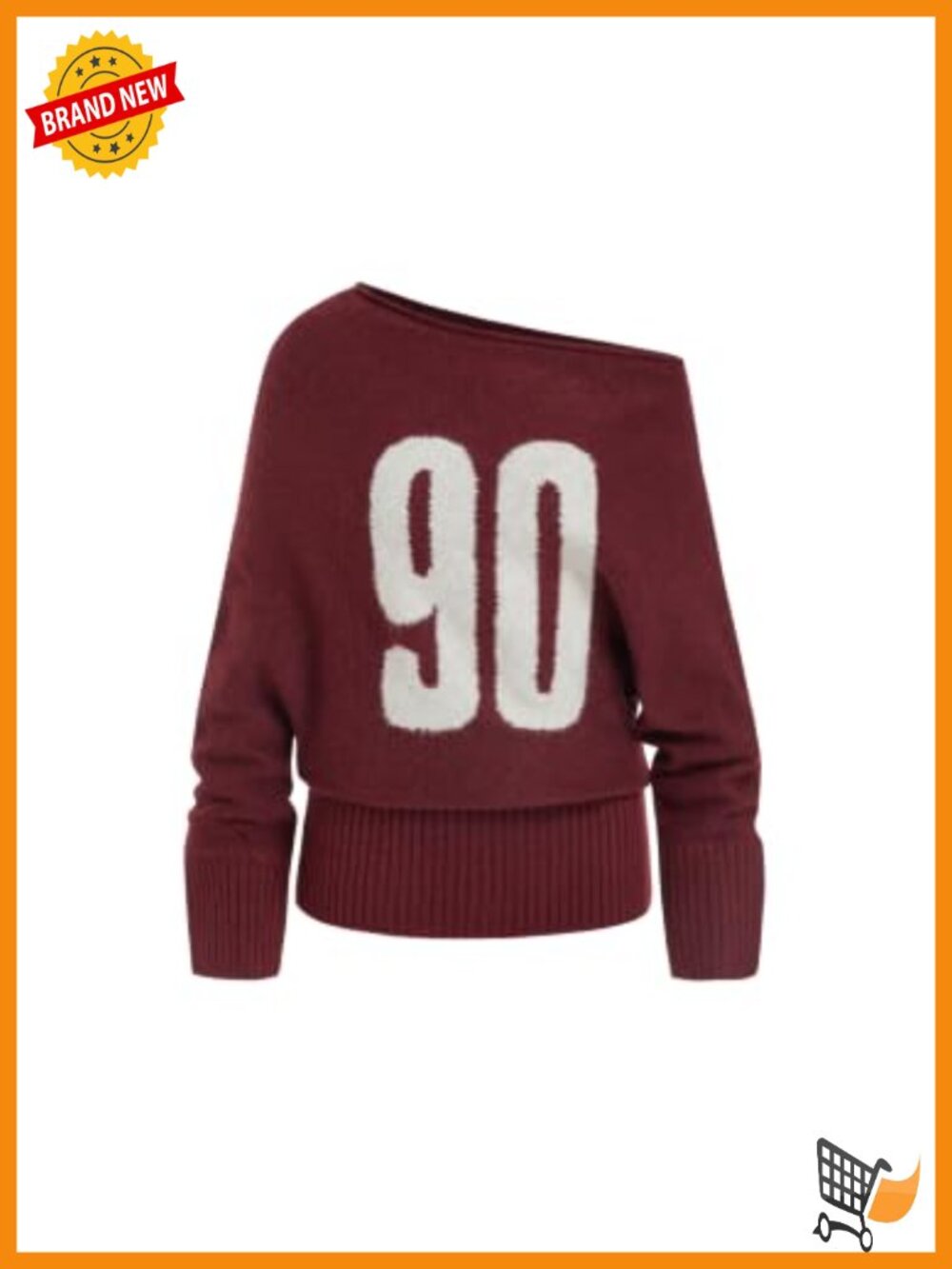Womens Cropped Boat Neck Pullover Sweater Loose Fit Cozy Knit